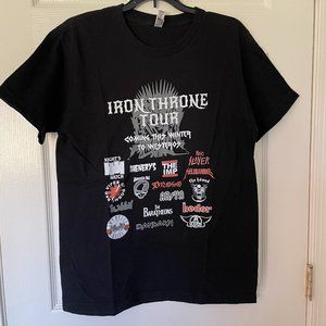 "Iron Throne Tour" T-Shirt Size M (Game of Thrones) Metal Band Style T-Shirt
